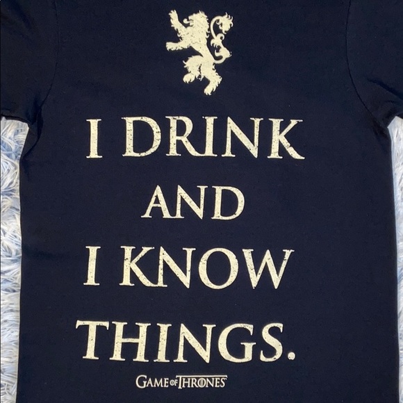 Game of Thrones “I Drink...” Men’s Tshirt Small - Picture 2 of 4